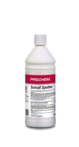 solvall for the removal of oil based stains such as grease, tar, oil, bitumen, gum, cosmetics and fresh gloss paint from carpets, fabrics