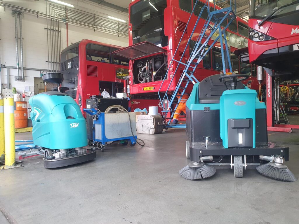 Kic Machine TVX T1300 Floor Sweeper KIC TVX T70 Machines UK Bus Depot - KIC Machines